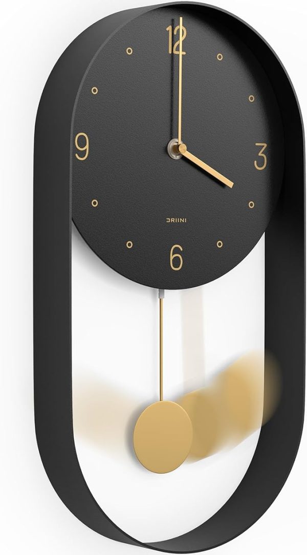 Modern Silent Pendulum Wall Clock - Driini Design
