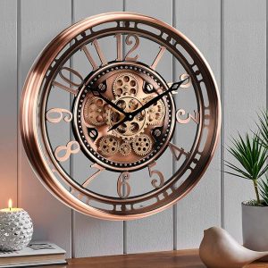 Moving Gear Wall Clock - Modern Industrial Decor