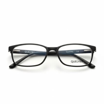 Quelyra Classic Reading Glasses 1.5 Diopter Lightweight Plastic Frame